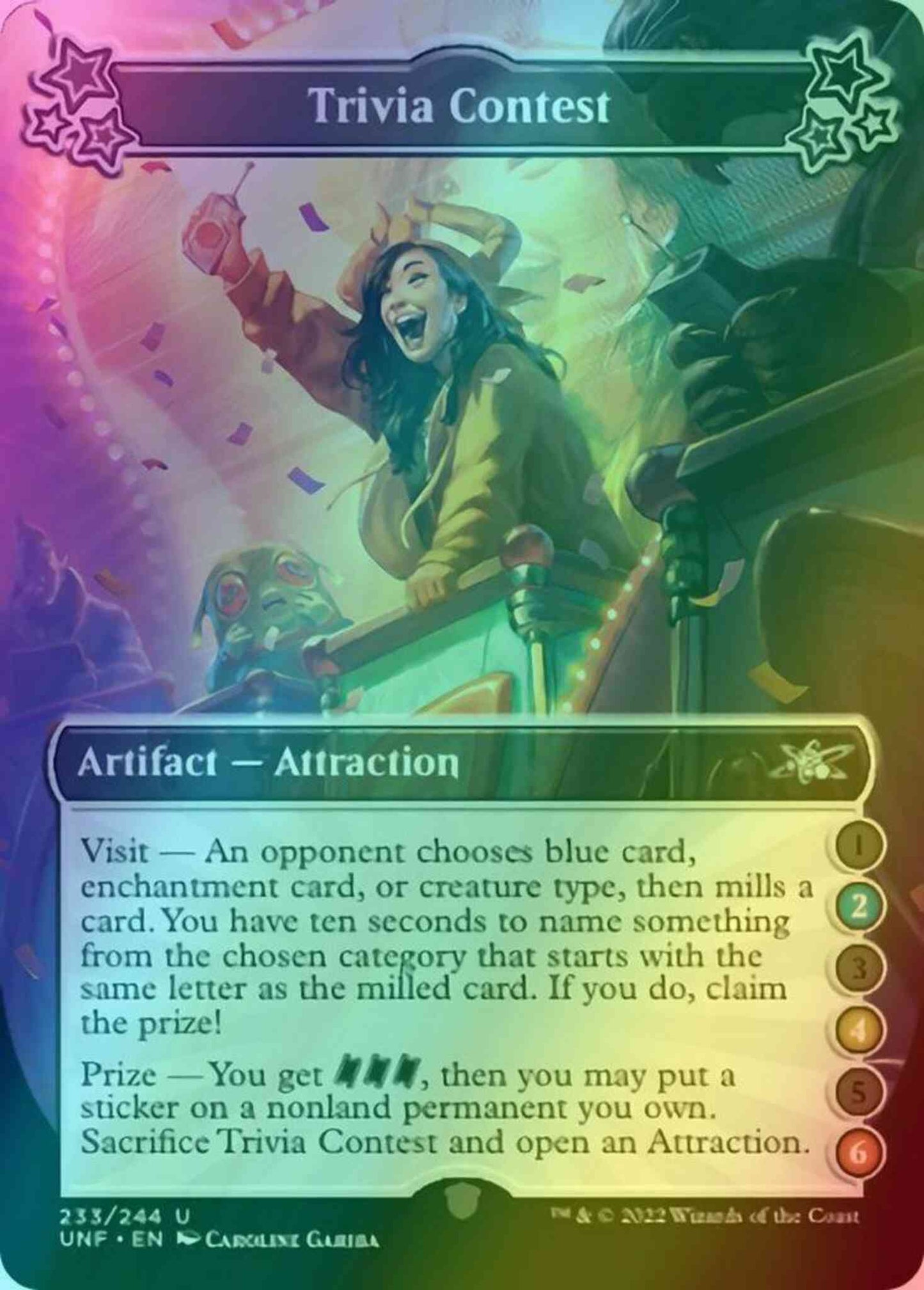 Trivia Contest (2/4/6) [233b] [Borderless] [Unfinity] [Foil]