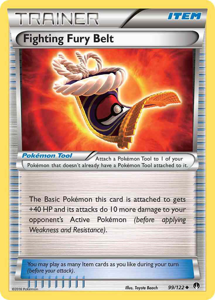 Fighting Fury Belt - 99/122 - Uncommon [xy9-99] [Reverse Holo]