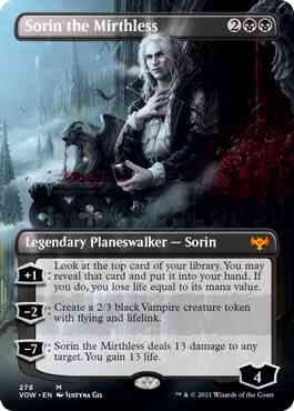 Sorin the Mirthless [278] [Borderless] [Innistrad: Crimson Vow] [Non-Foil]