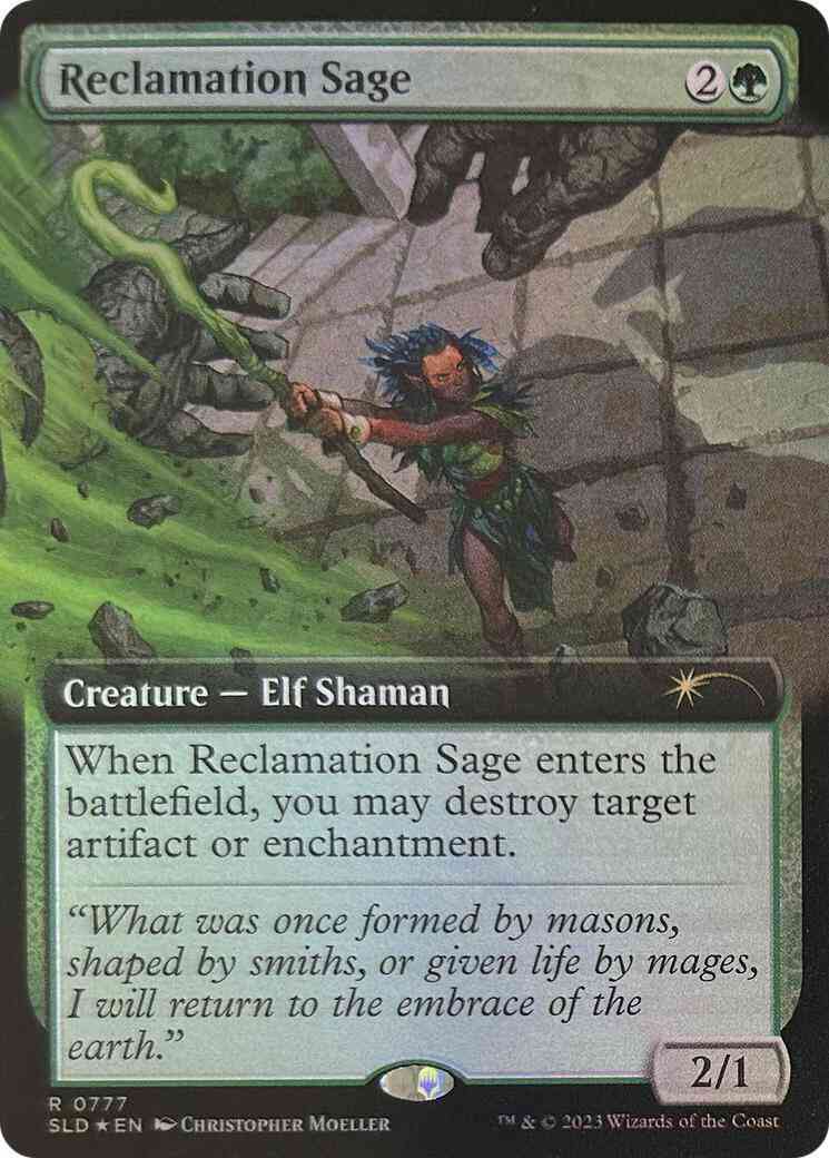 Reclamation Sage [0777] [Extended Art] [Christopher Moeller] [Secret Lair Drop] [Foil]