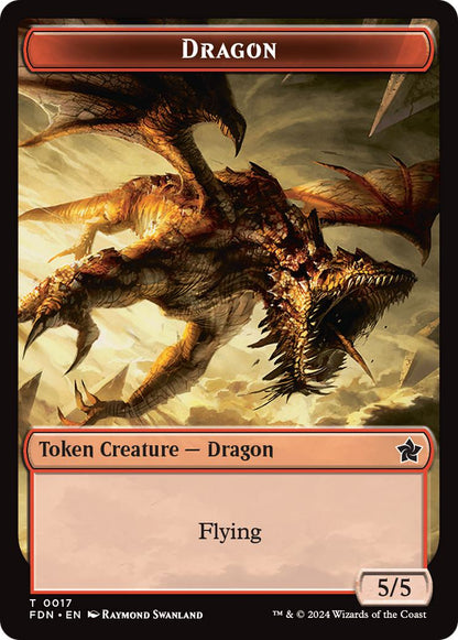 Dragon Token (16) // Dragon Token (17) [Foundations: Tokens] [Non-Foil]