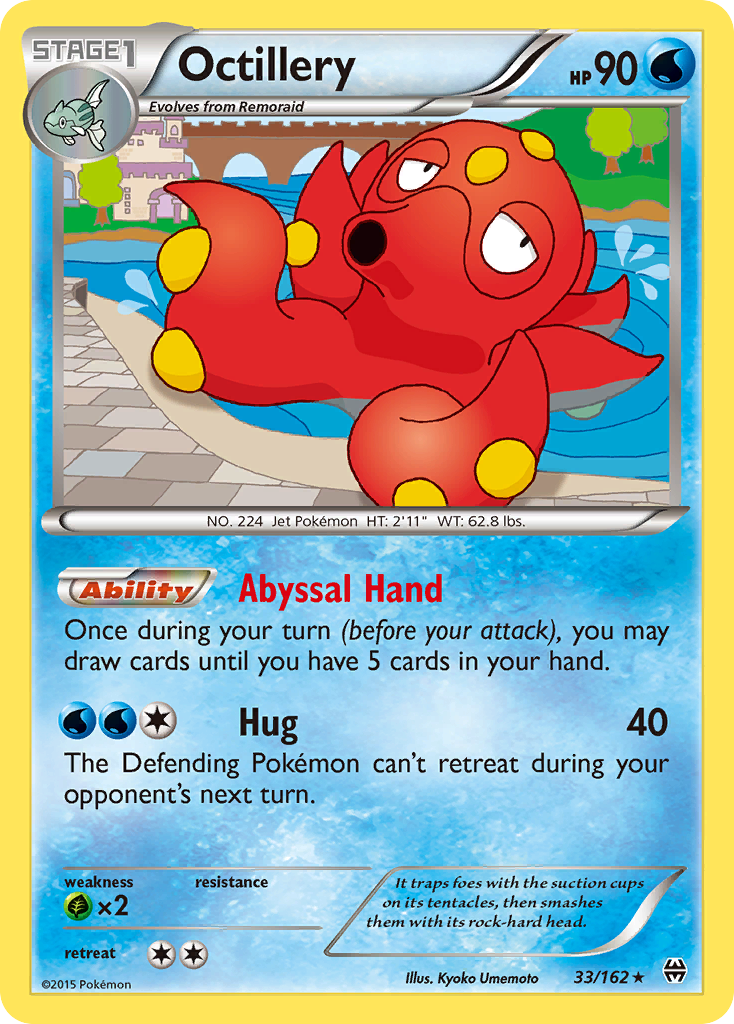 Octillery - Theme Deck - 33/162 - Rare [xy8-33] [Non-Holo]