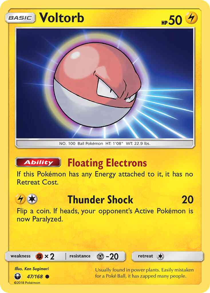 Voltorb - 47/168 - Common [sm7-47] [Reverse Holo]