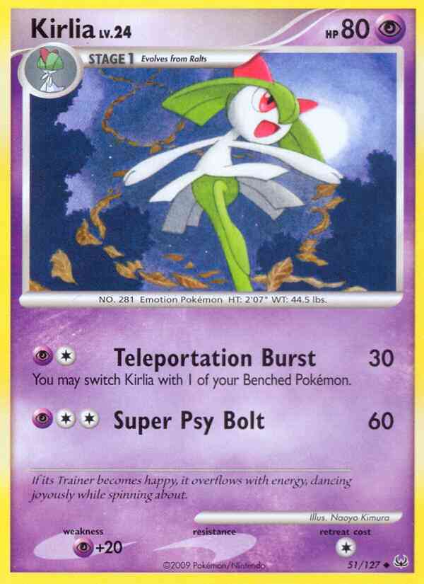 Kirlia - 51/127 - Uncommon [pl1-51] [Non-Holo]