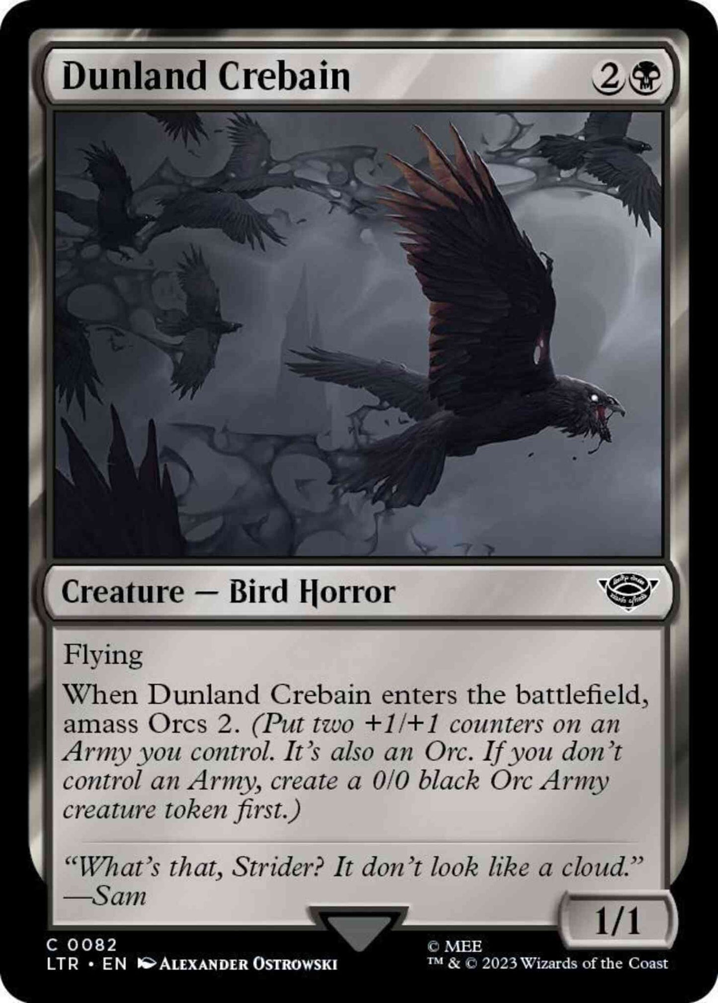 Dunland Crebain [82] [The Lord of the Rings: Tales of Middle-earth] [Non-Foil]