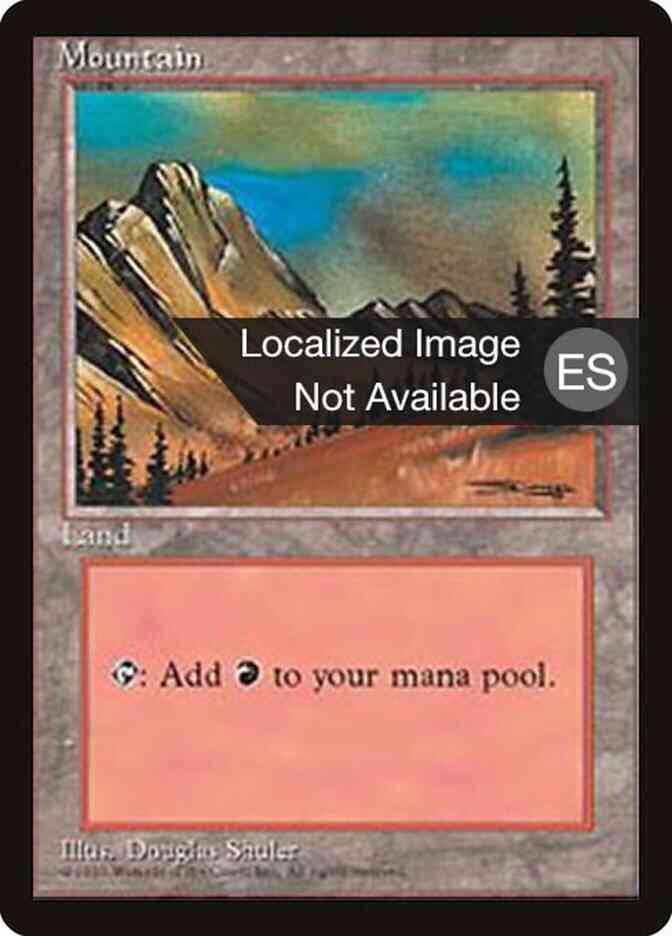 Mountain - Portuguese [Orange Ground] [375] [Fourth Edition Black Border: Portuguese] [Non-Foil]