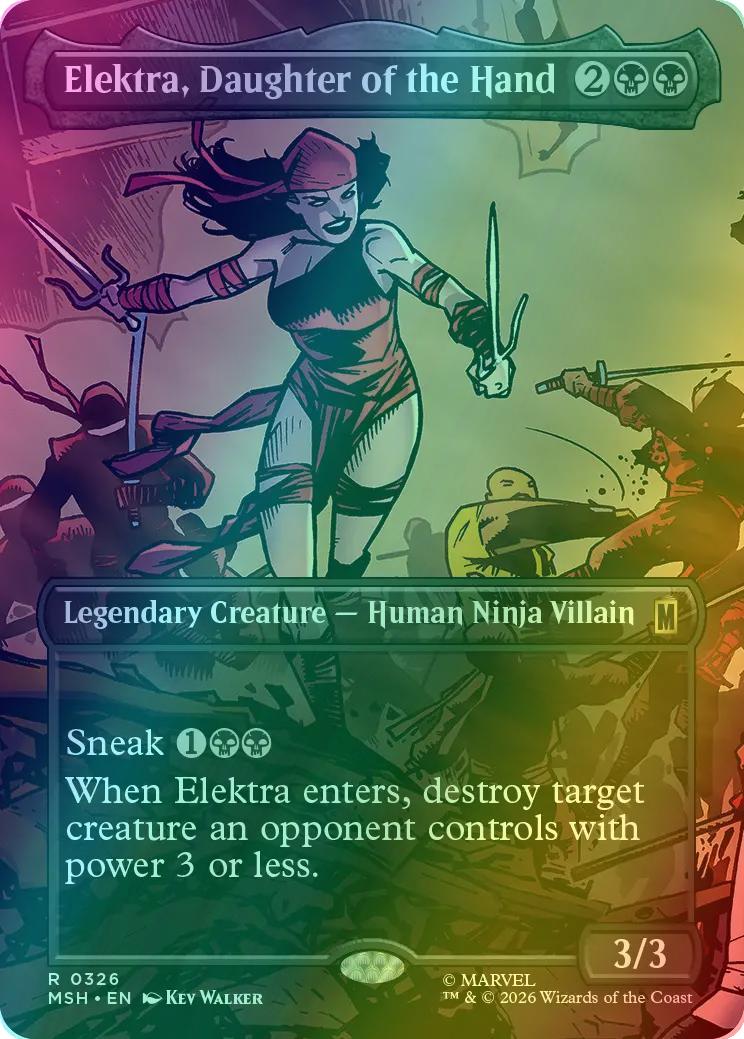 Elektra, Daughter of the Hand [326] [Borderless] [Scene] [Marvel Super Heroes] [Foil]