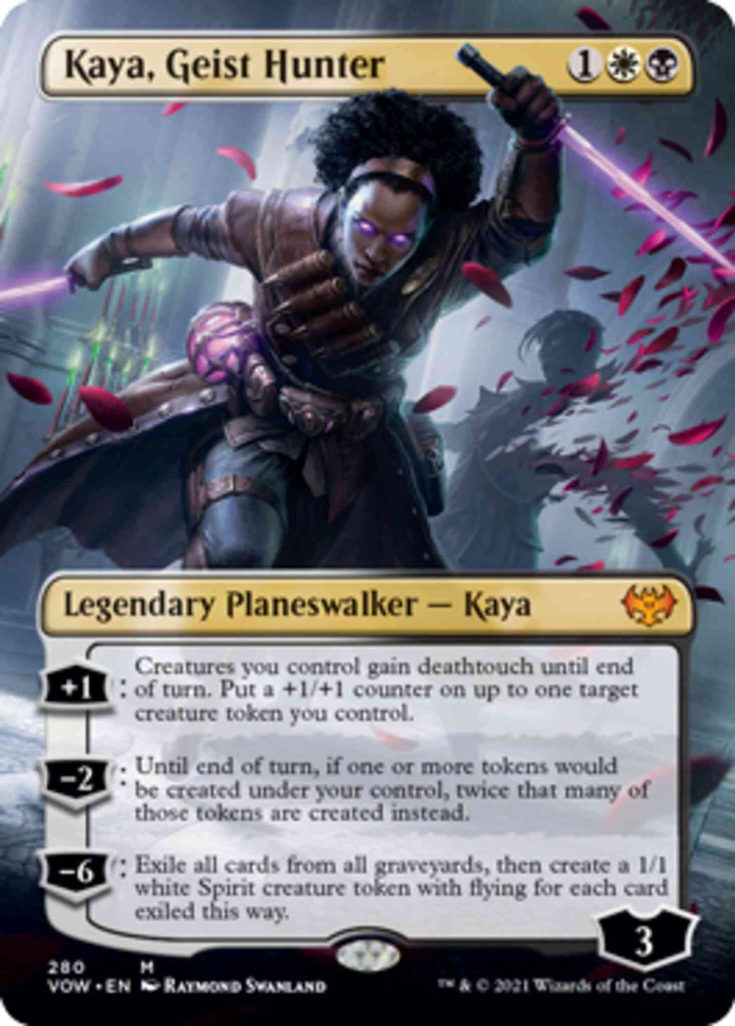 Kaya, Geist Hunter [280] [Borderless] [Innistrad: Crimson Vow] [Non-Foil]