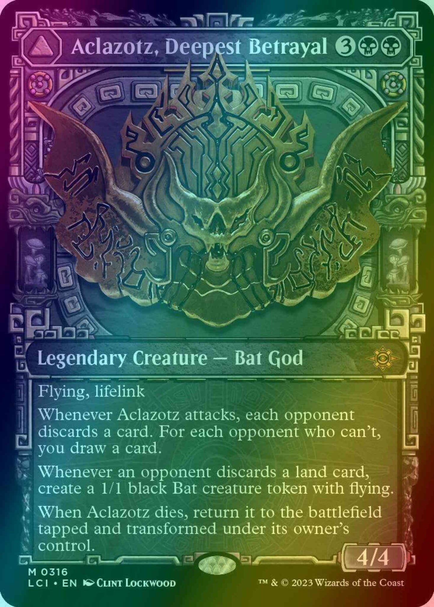 Aclazotz, Deepest Betrayal // Temple of the Dead [316] [Gods of Ixalan Showcase] [The Lost Caverns of Ixalan] [Foil]
