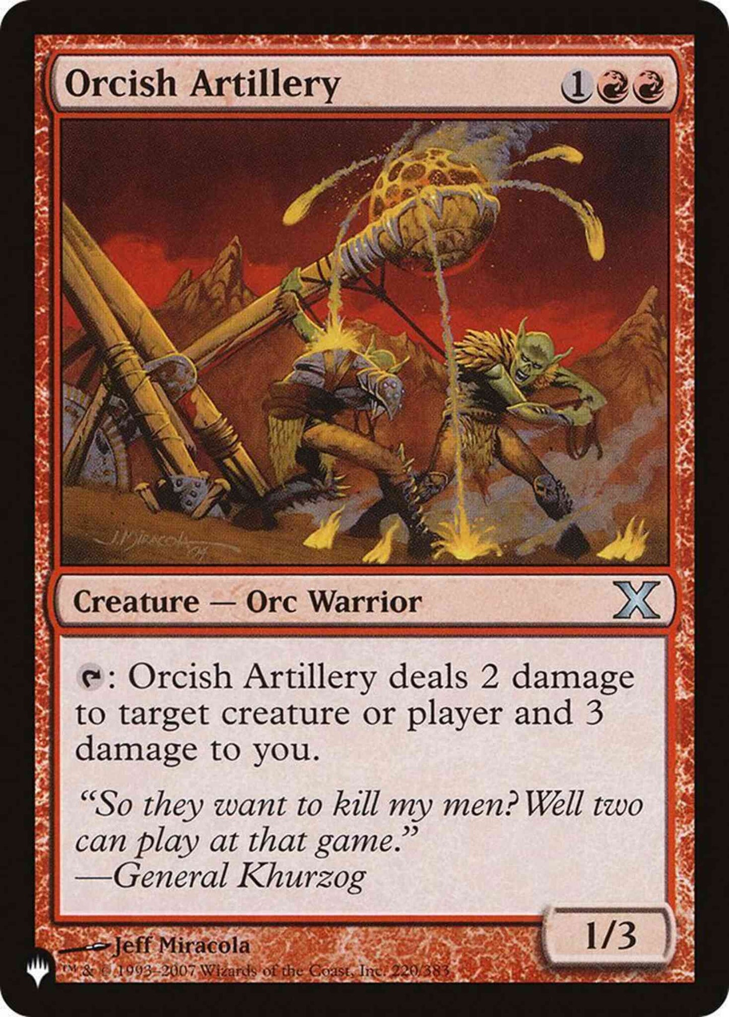 Orcish Artillery [10E-220] [The List] [Non-Foil]