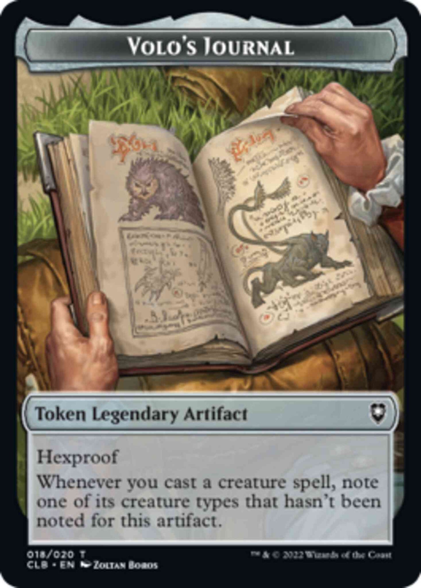 Volo’s Journal Token [18] [Commander Legends: Battle for Baldur's Gate: Tokens] [Non-Foil]