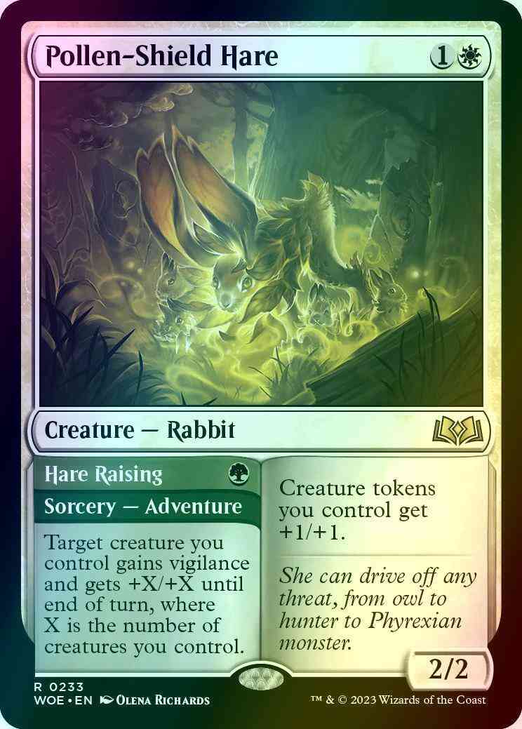 Pollen-Shield Hare // Hare Raising [233] [Wilds of Eldraine] [Foil]