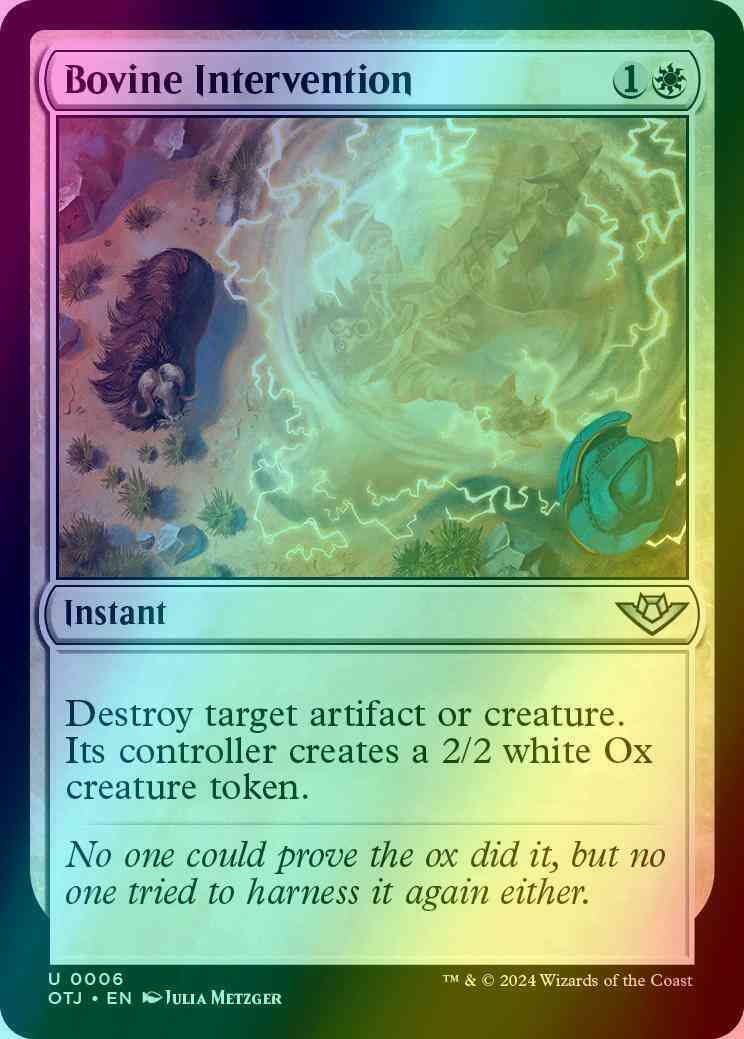 Bovine Intervention [6] [Outlaws of Thunder Junction] [Foil]