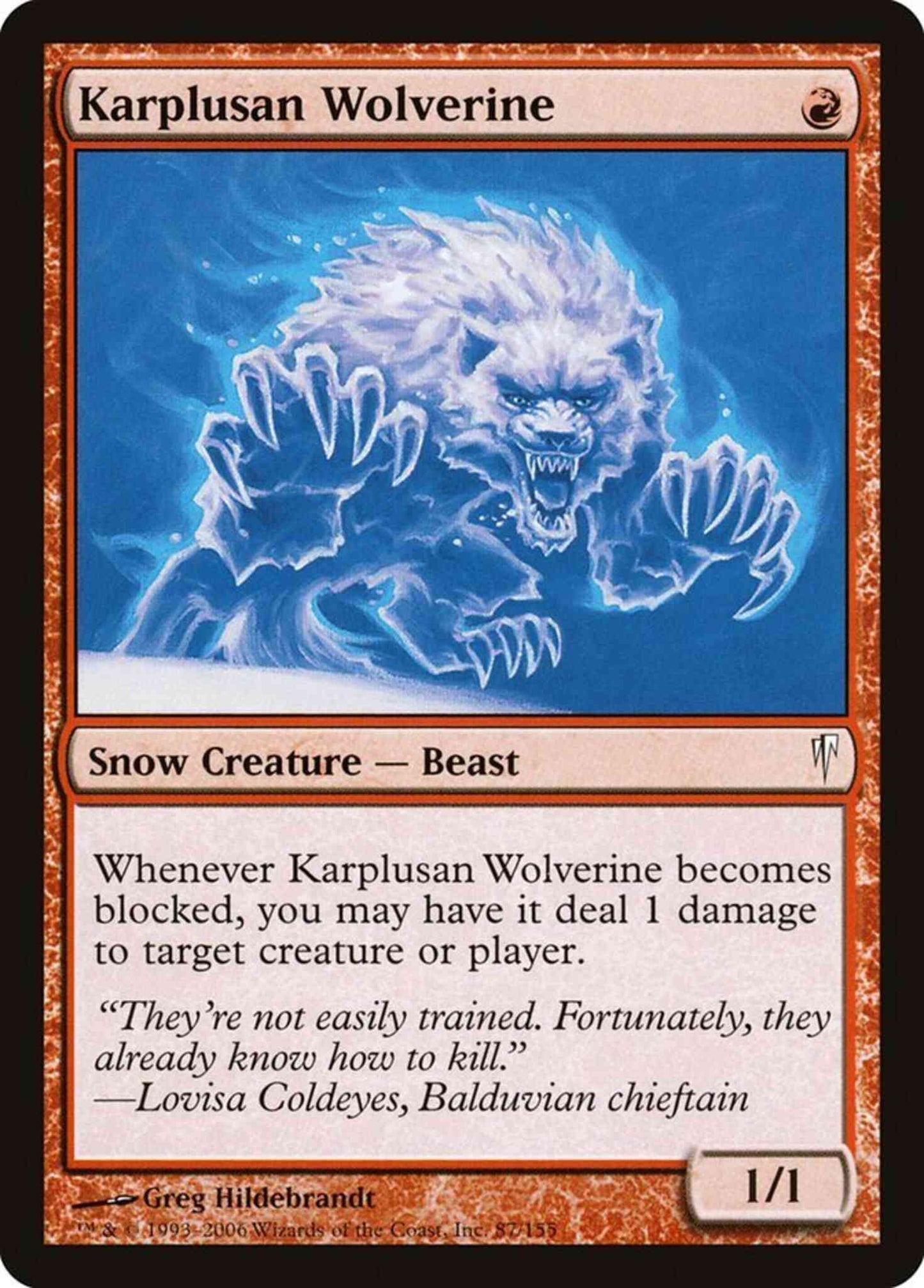 Karplusan Wolverine [87] [Coldsnap] [Non-Foil]