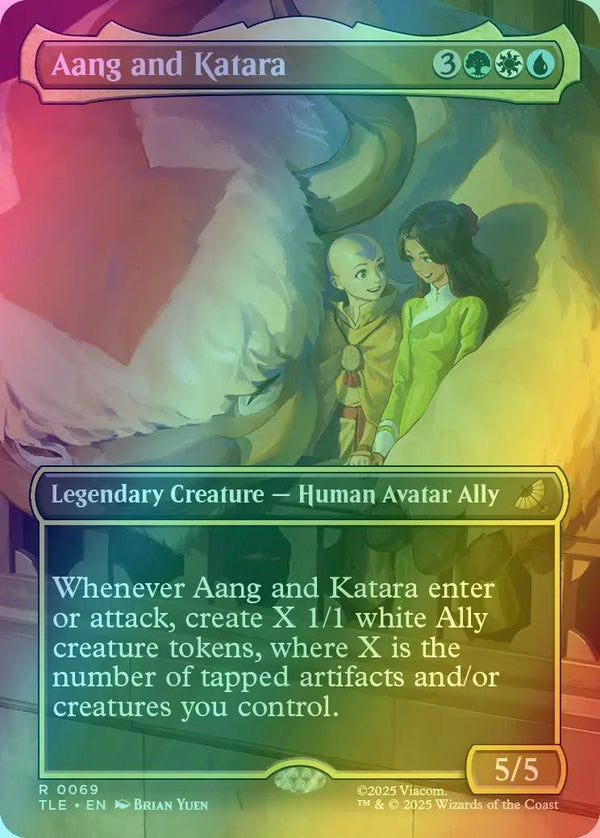 Aang and Katara [69] [Borderless] [Scene] [Avatar: The Last Airbender Eternal] [Foil]
