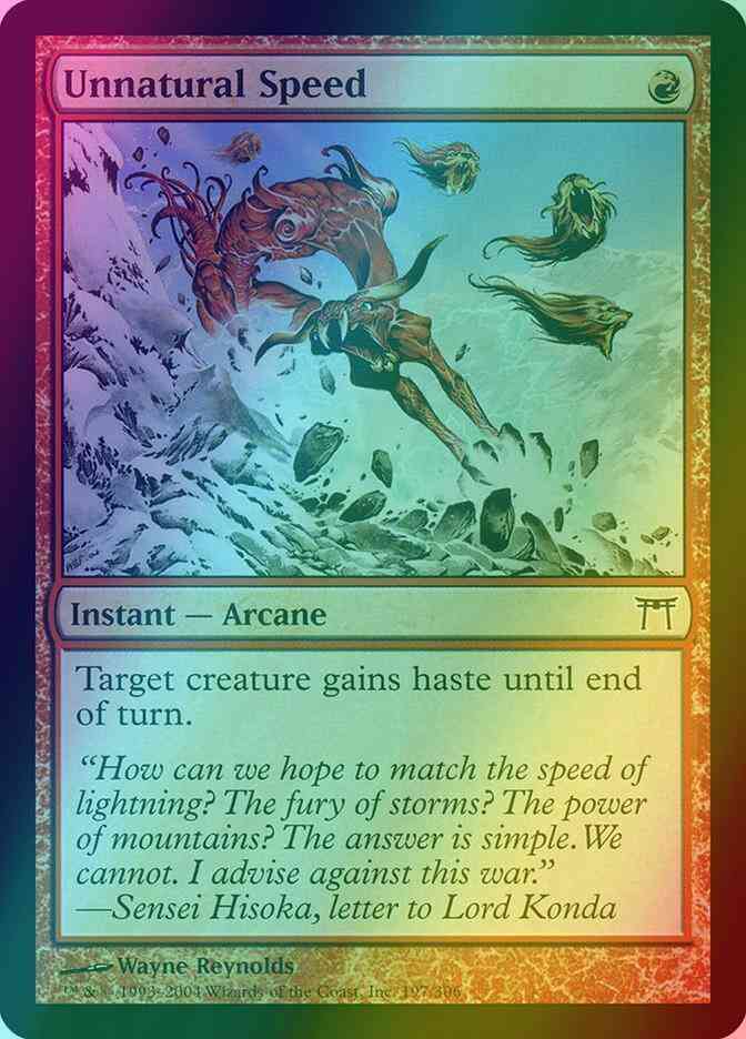Unnatural Speed [197] [Champions of Kamigawa] [Foil]