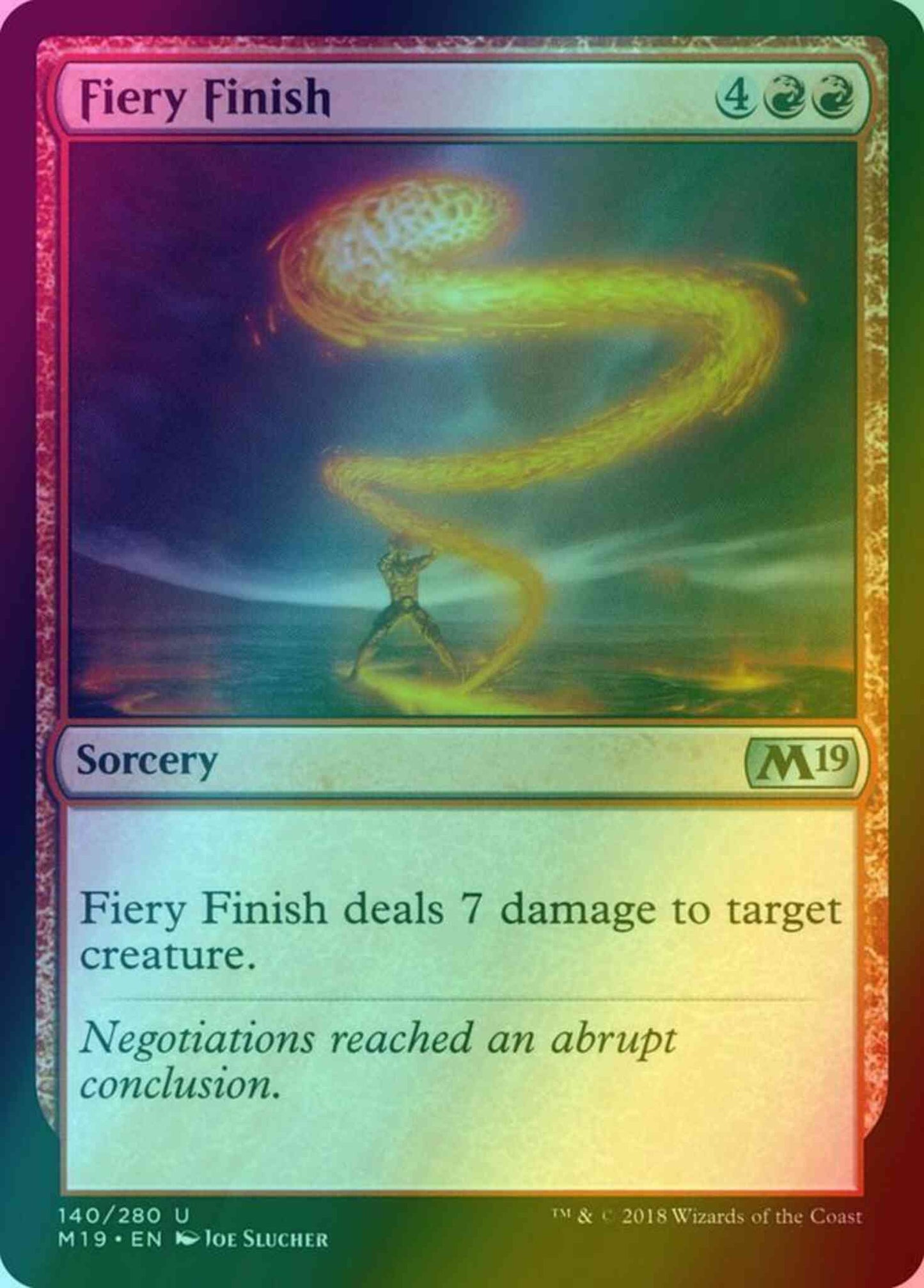 Fiery Finish [140] [Core Set 2019] [Foil]
