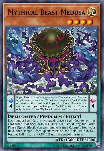 Mythical Beast Medusa - EXFO-EN024 - Super Rare - 1st Edition