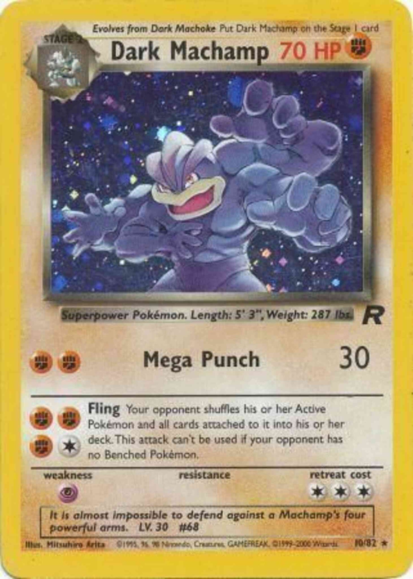 Dark Machamp - 10/82 - Rare - Unlimited [base5U-10] [Holo]