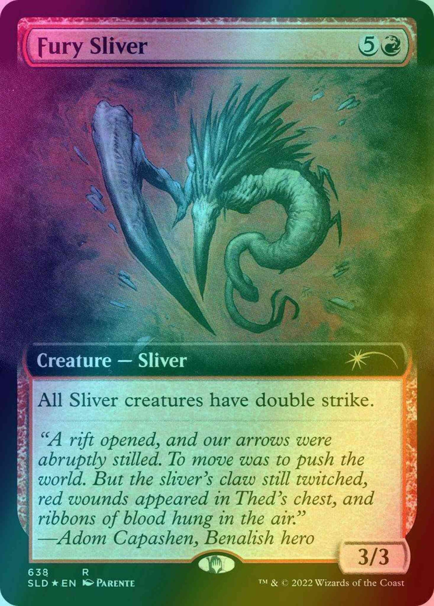 Fury Sliver [0638] [Extended Art] [Paolo Parente] [Secret Lair Drop] [Foil]