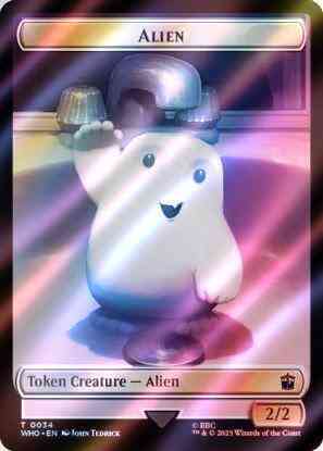 Alien Token (34) // Mark of the Rani Token (47) [Universes Beyond: Doctor Who: Tokens] [Surge Foil]