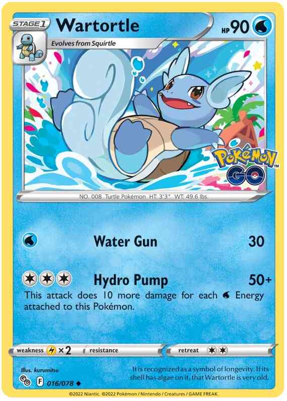Wartortle - 016/078 - Uncommon [pgo-016] [Non-Holo]