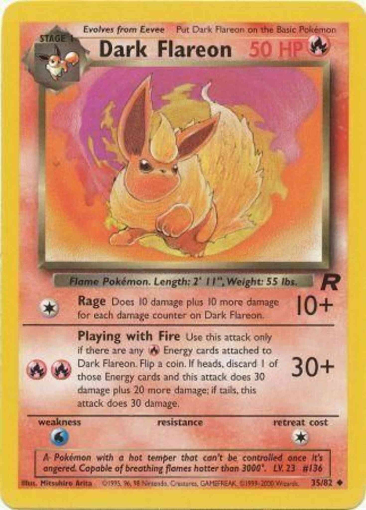 Dark Flareon - 35/82 - Uncommon - Unlimited [base5U-35] [Non-Holo]
