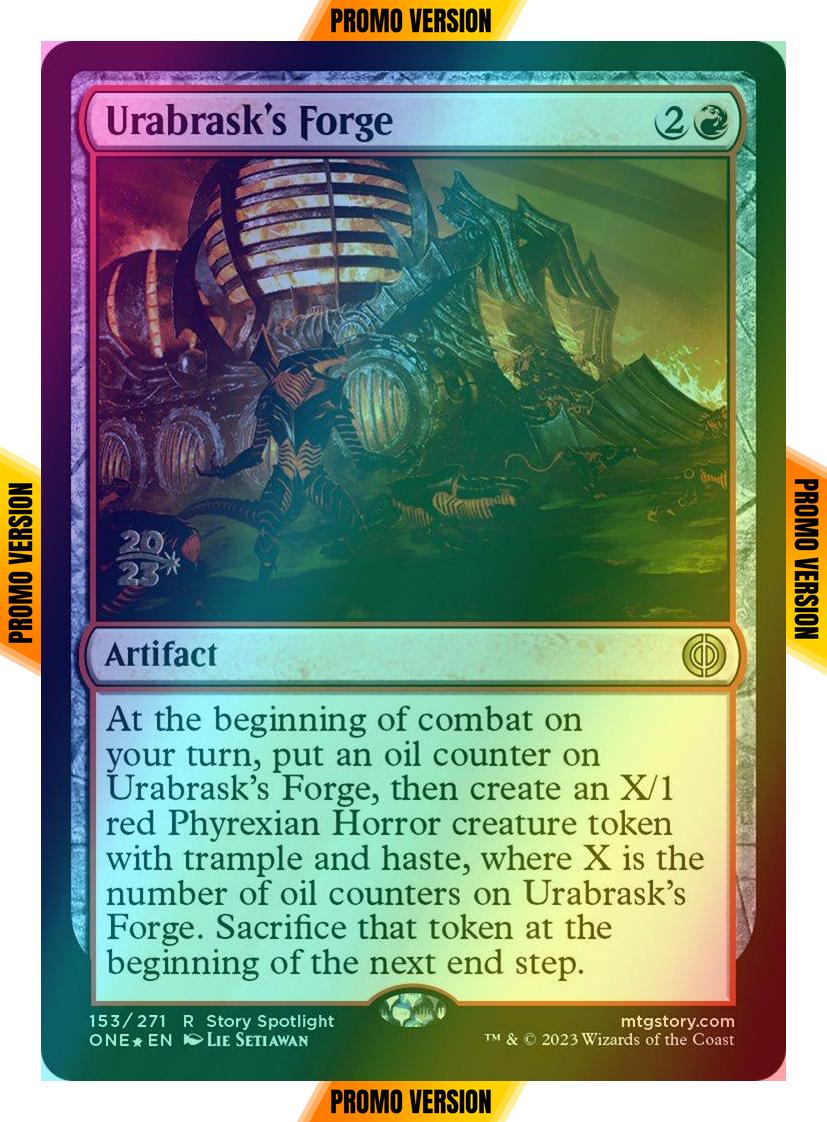 Urabrask's Forge [153s] [Prerelease] [Phyrexia: All Will Be One: Promos] [Foil]