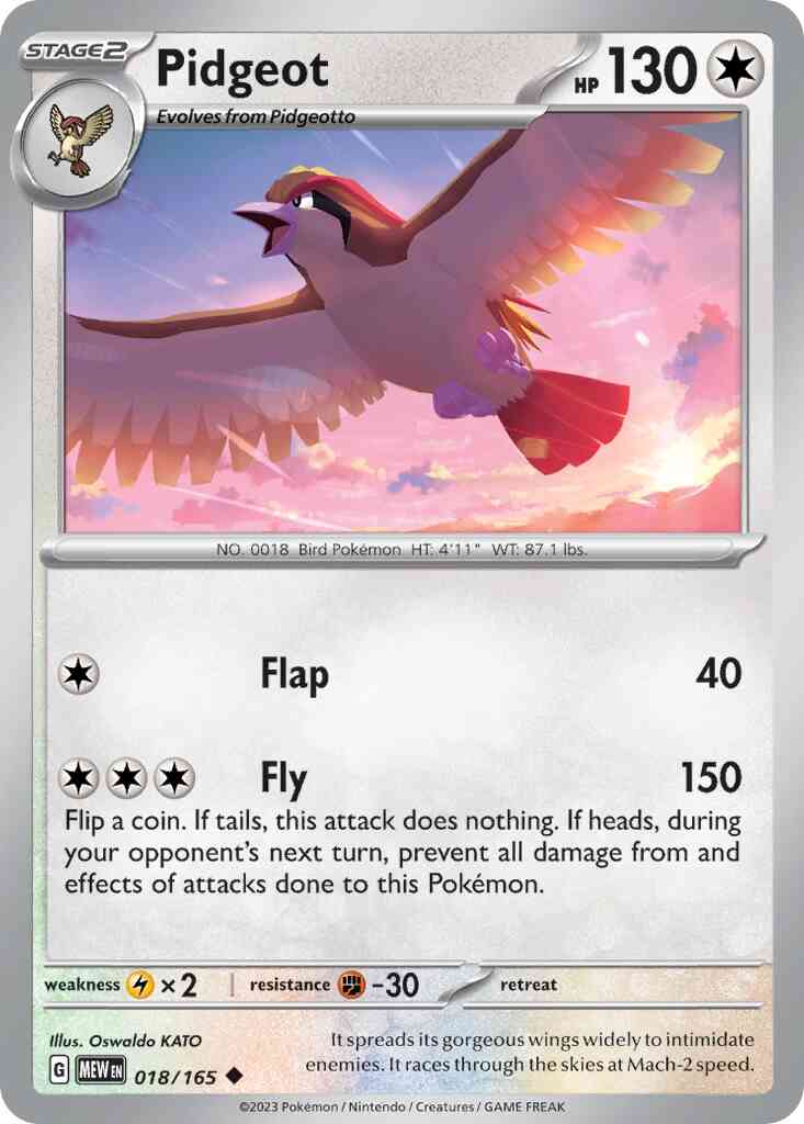 Pidgeot - 018/165 - Uncommon [sv035-018] [Non-Holo]