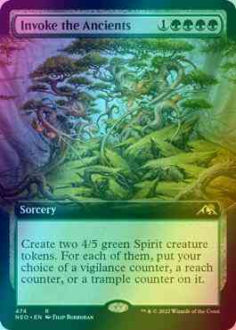 Invoke the Ancients [474] [Extended Art] [Kamigawa: Neon Dynasty] [Foil]