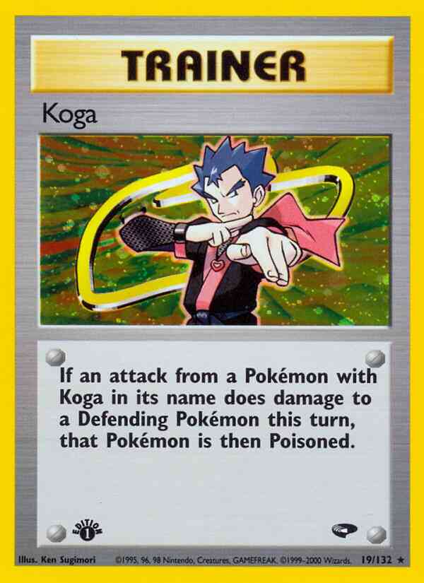 Koga - 19/132 - Rare - 1st Edition [gym2-19] [Holo]