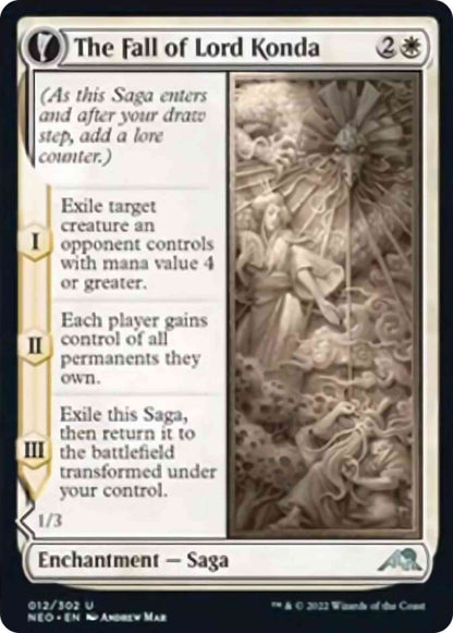 The Fall of Lord Konda // Fragment of Konda [12] [Kamigawa: Neon Dynasty] [Non-Foil]