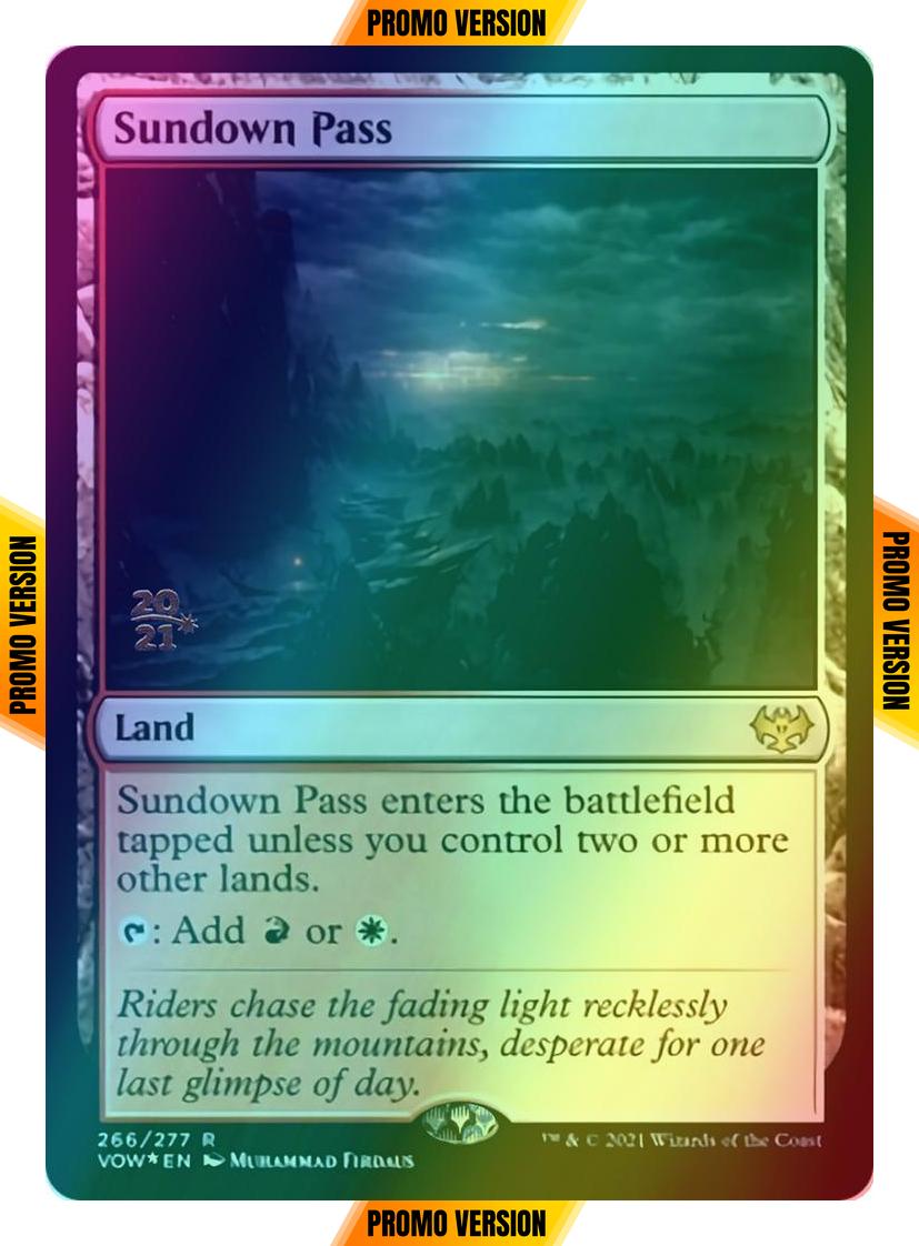 Sundown Pass [Prerelease] [266s] [Innistrad: Crimson Vow: Promos] [Foil]