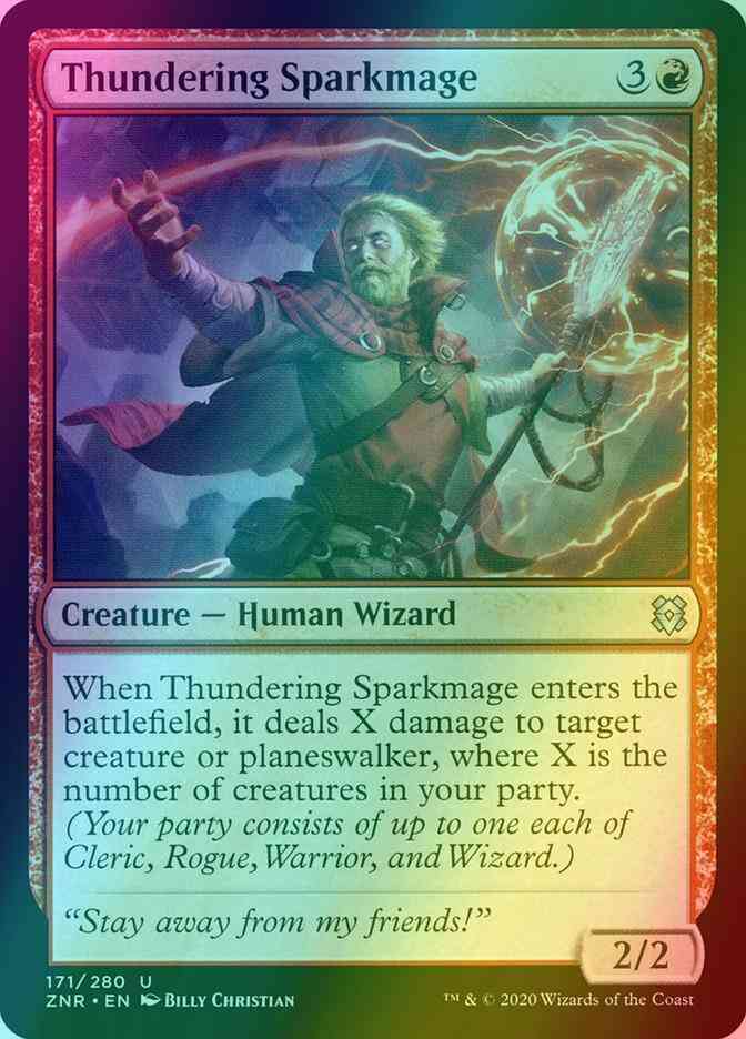 Thundering Sparkmage [171] [Zendikar Rising] [Foil]