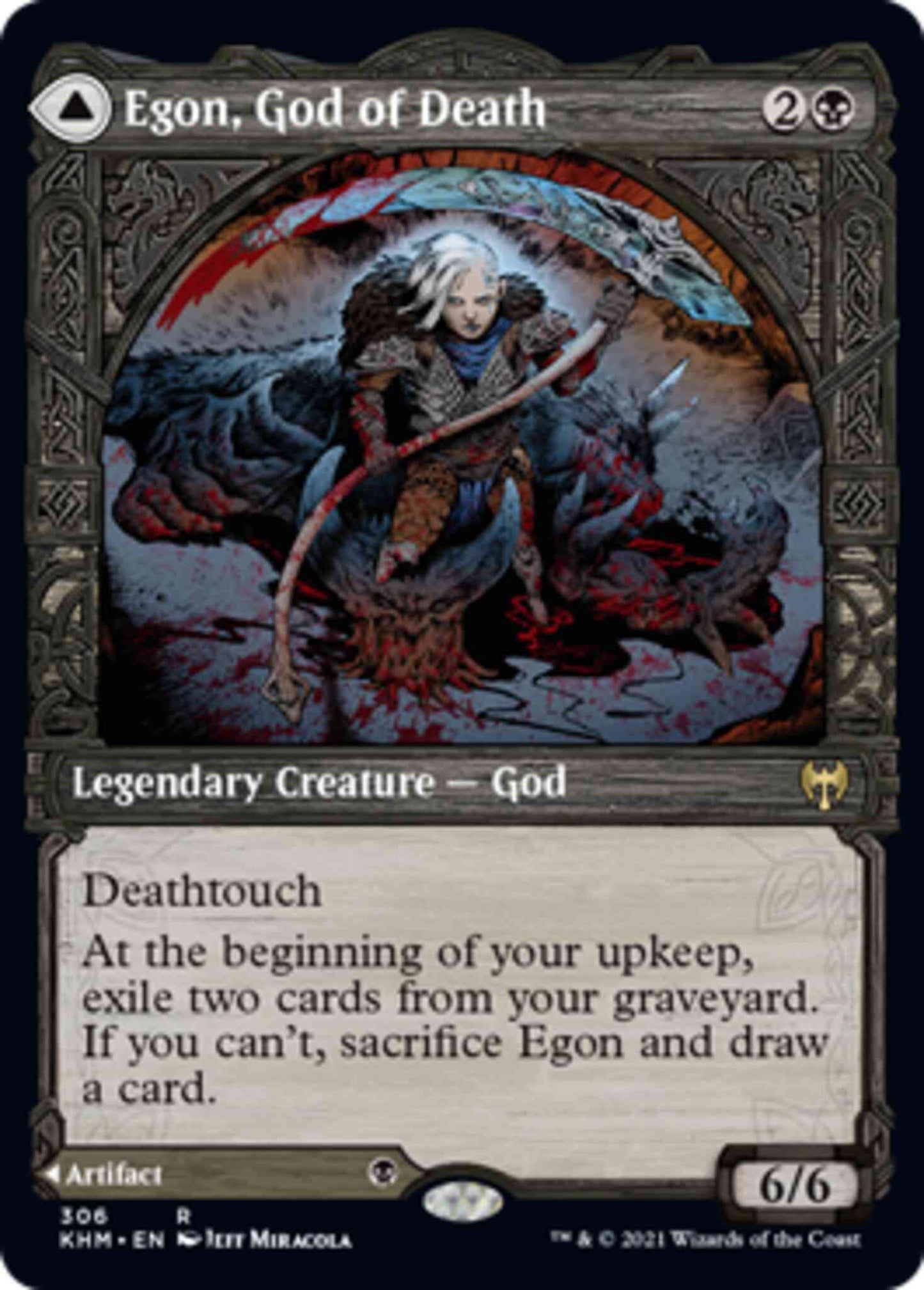 Egon, God of Death // Throne of Death [306] [Showcase] [Kaldheim] [Non-Foil]