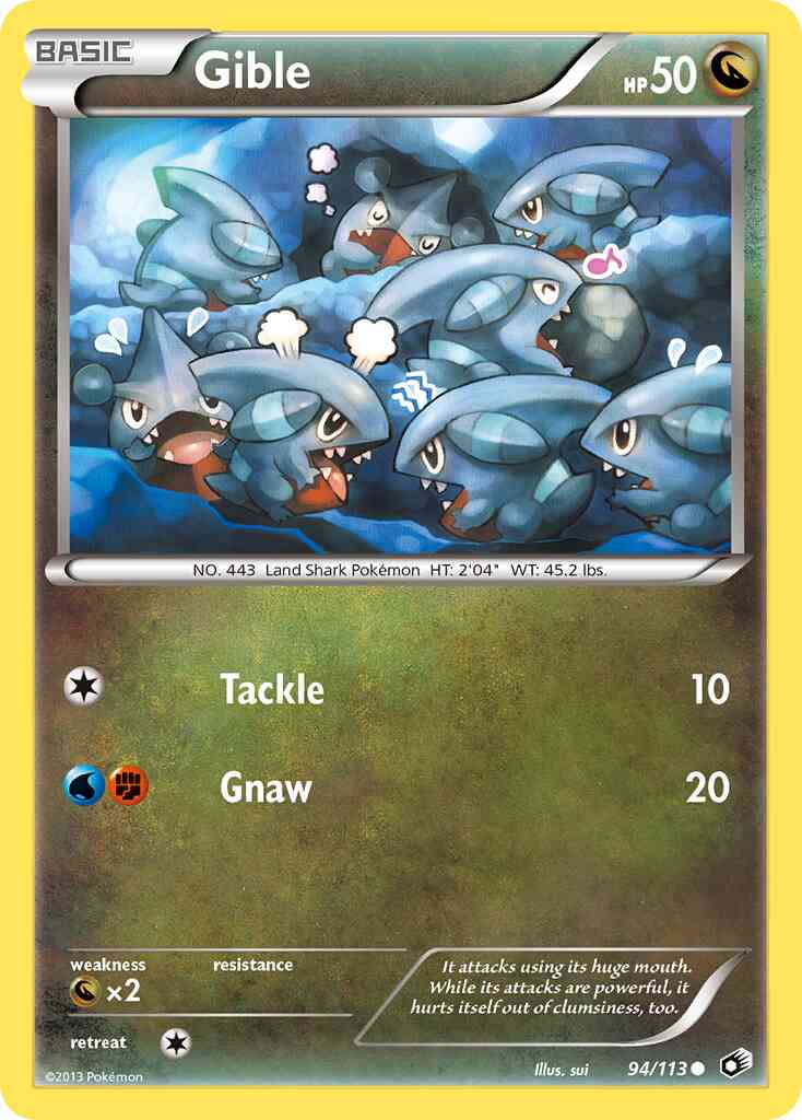 Gible - 94/113 - Common [bw11-94] [Reverse Holo]