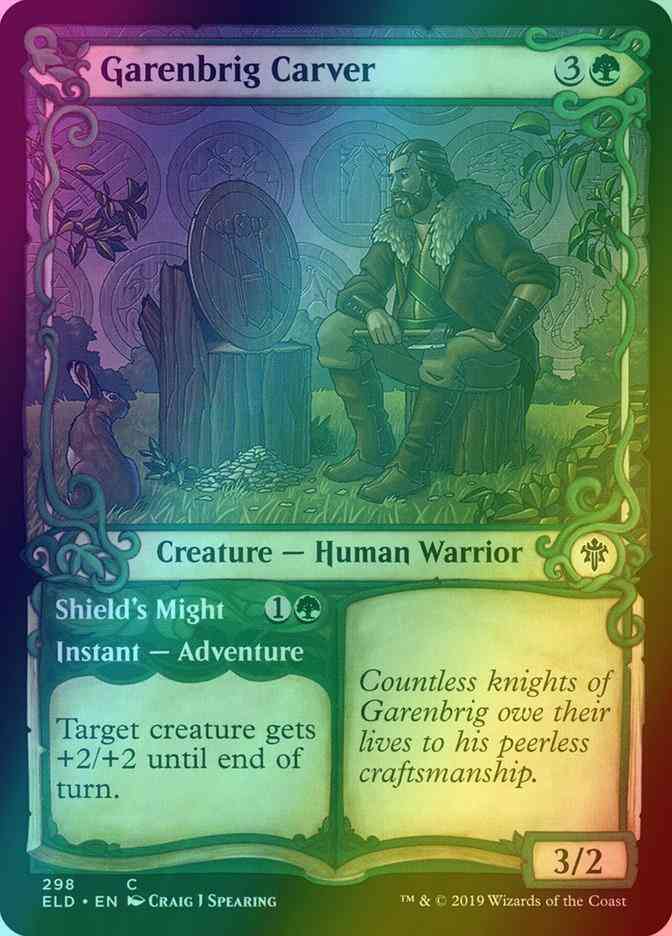 Garenbrig Carver // Shield's Might [298] [Adventure Showcase] [Throne of Eldraine] [Foil]