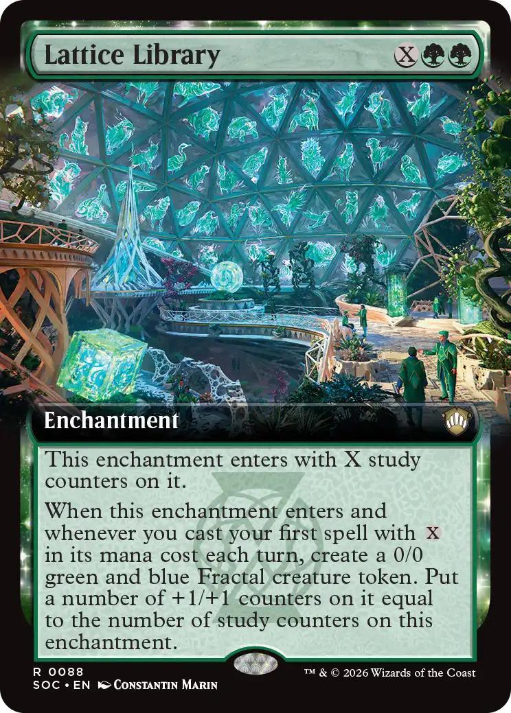 Lattice Library [88] [Extended Art] [Secrets of Strixhaven: Commander] [Non-Foil]