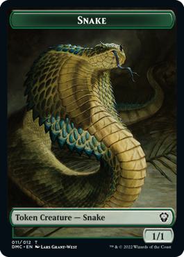 Human Token (02) // Snake Token (11) [DMC/DMC Set Symbol] [Dominaria United: Commander: Tokens] [Non-Foil]