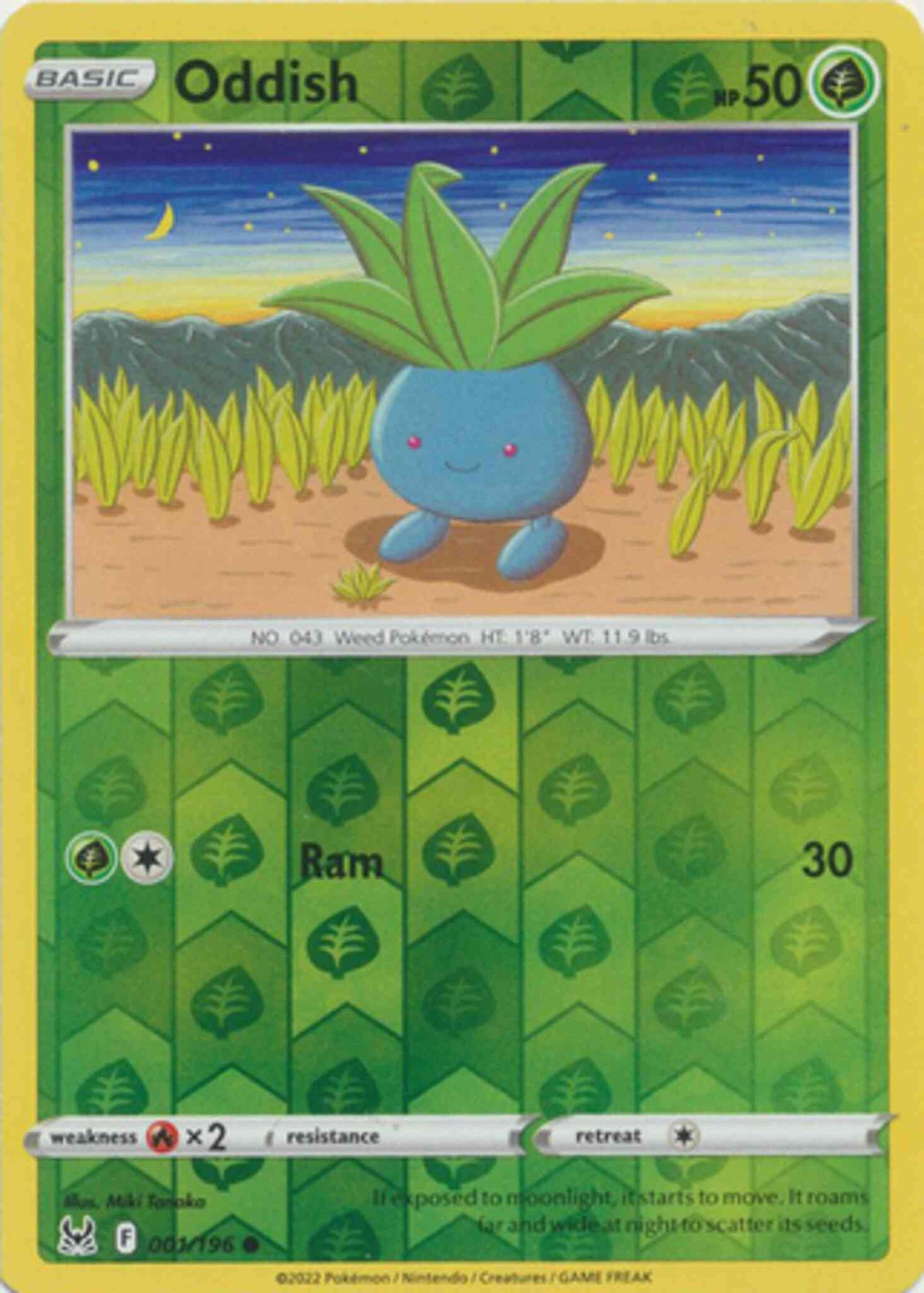 Oddish - 001/196 - Common [swsh11-001] [Reverse Holo]