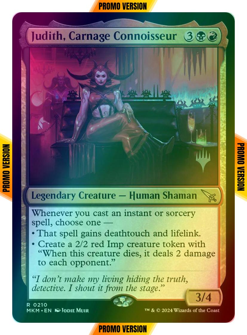 Judith, Carnage Connoisseur [210p] [Promo Pack] [Murders at Karlov Manor: Promos] [Foil]