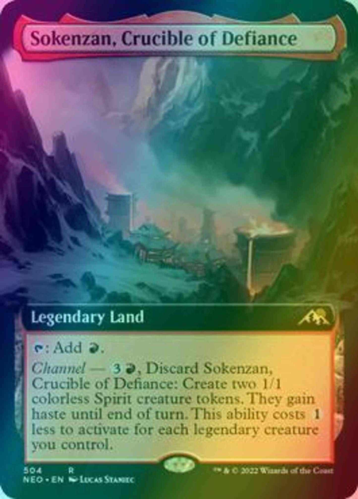 Sokenzan, Crucible of Defiance [504] [Extended Art] [Kamigawa: Neon Dynasty] [Foil]