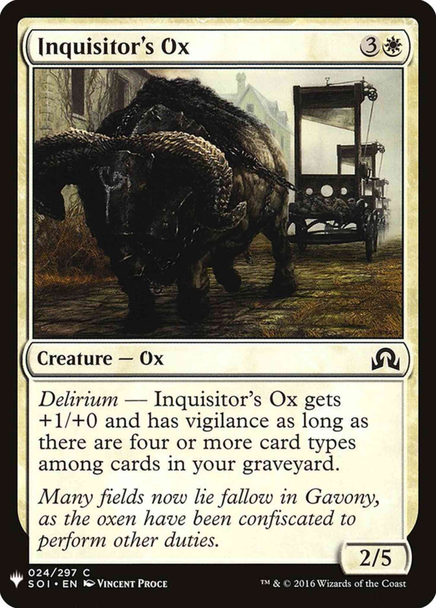 Inquisitor's Ox [SOI-24] [The List] [Non-Foil]