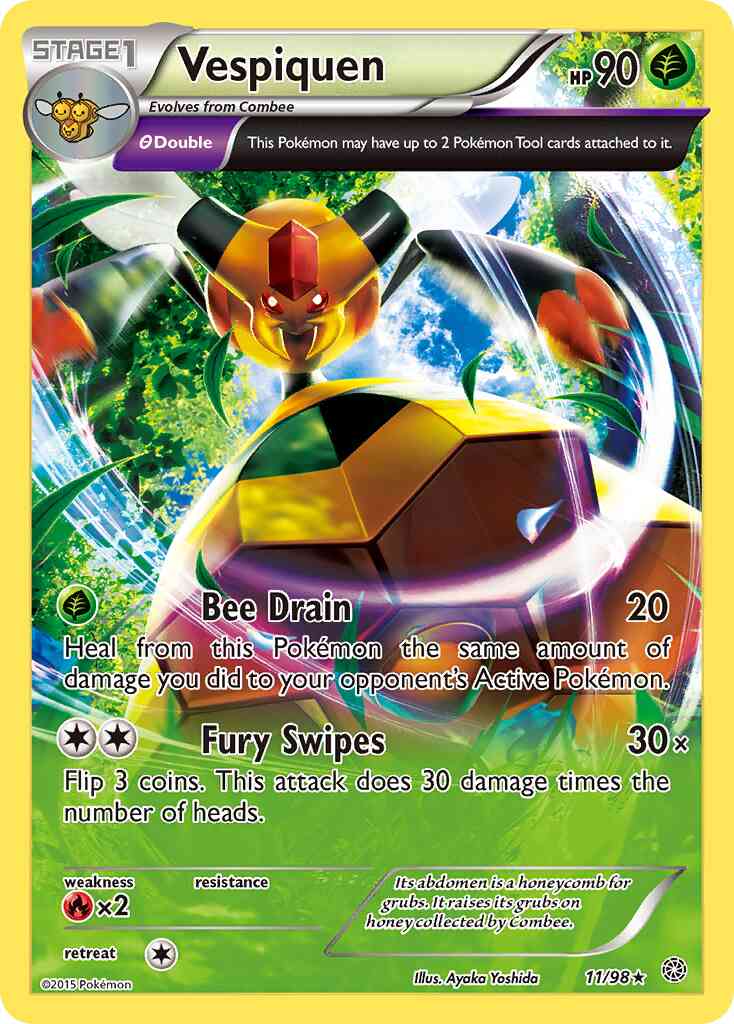 Vespiquen - 11/98 - Rare [xy7-11] [Non-Holo]