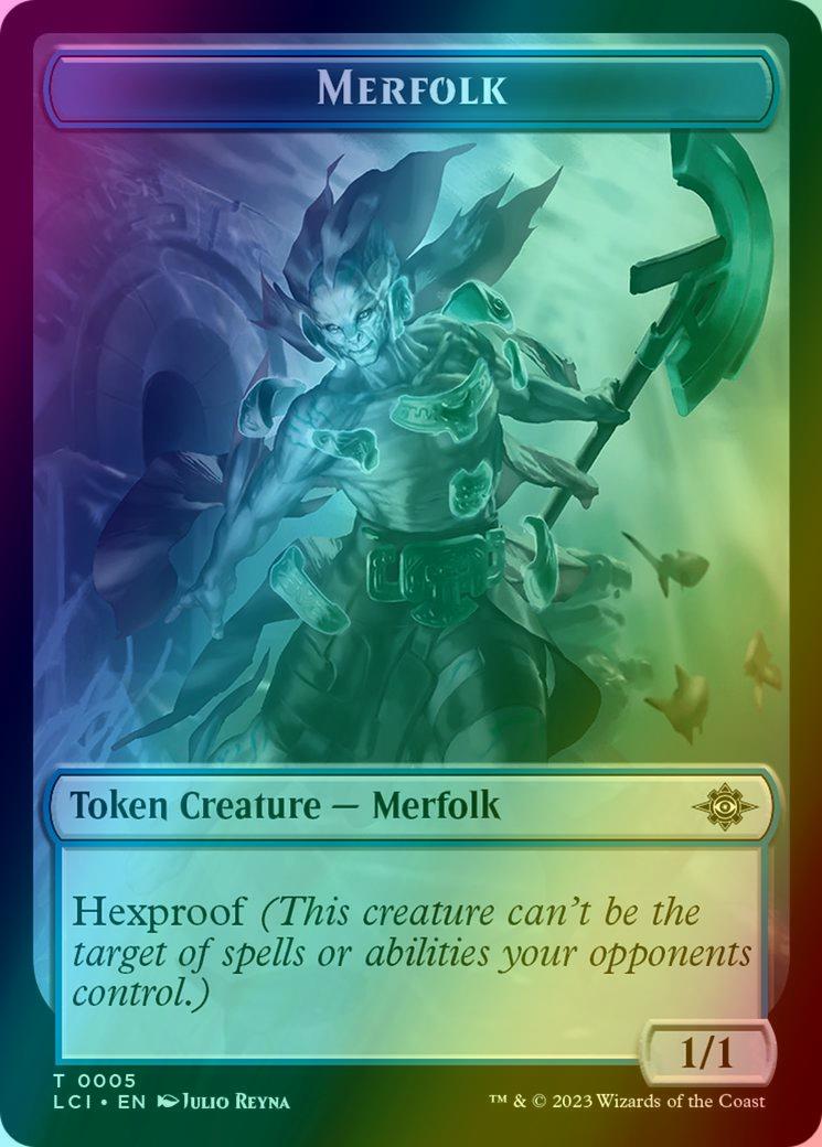Copy Token (01) // Merfolk Token (05) [The Lost Caverns of Ixalan: Tokens] [Foil]