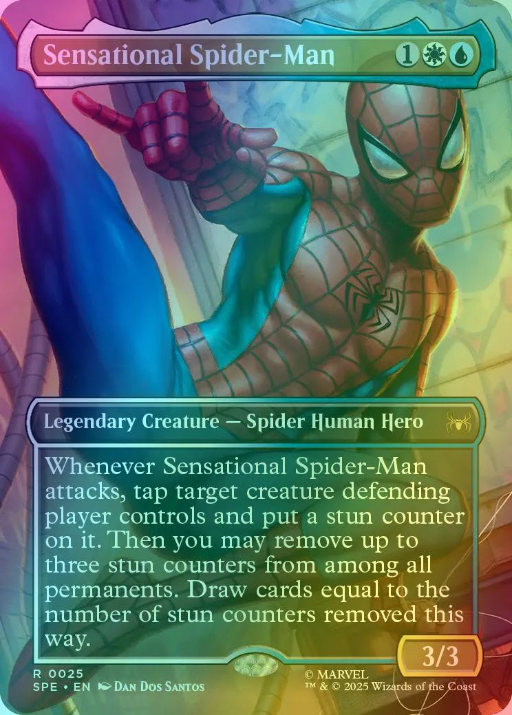 Sensational Spider-Man [25] [Borderless] [Scene] [Marvel's Spider-Man Eternal] [Foil]