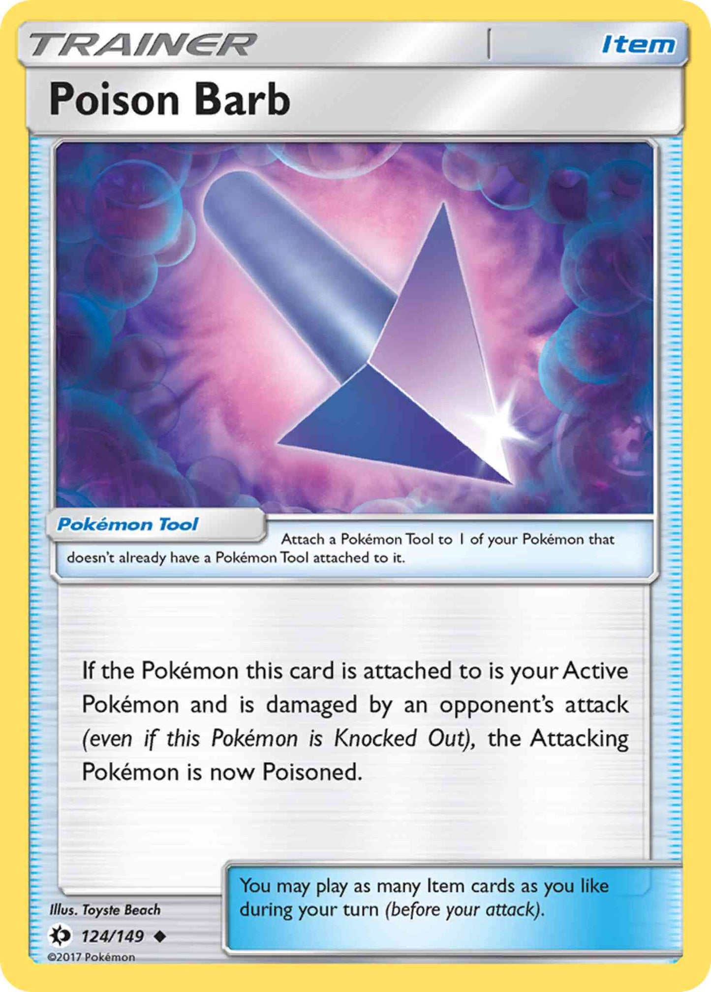 Poison Barb - 124/149 - Uncommon [sm1-124] [Non-Holo]