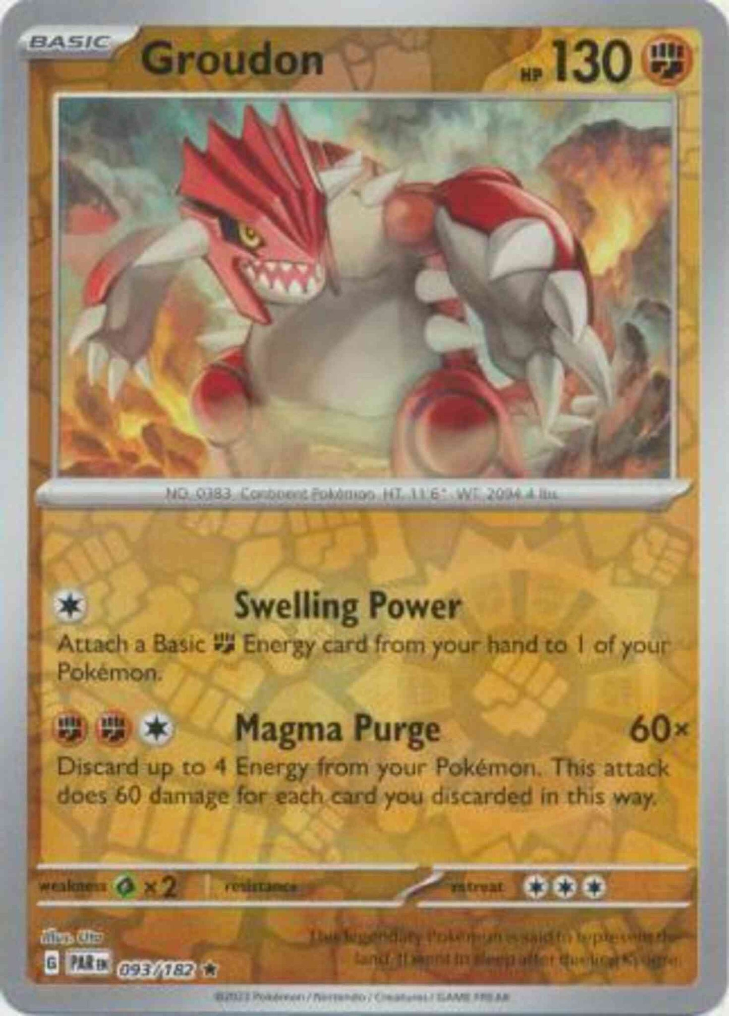 Groudon - 093/182 - Rare [sv04-093] [Reverse Holo]