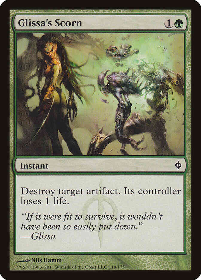 Glissa's Scorn [110] [New Phyrexia] [Non-Foil]