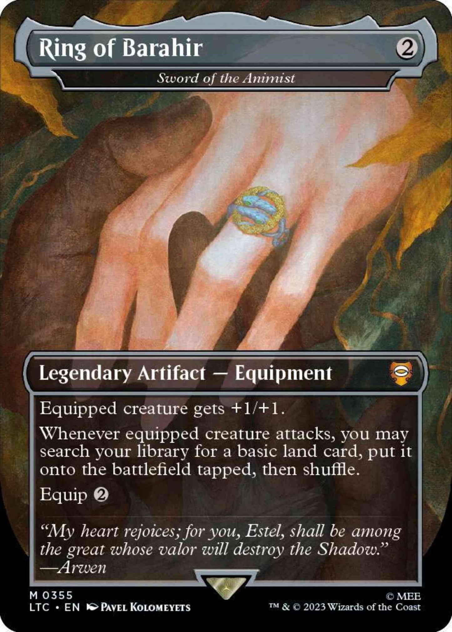 Ring of Barahir - Sword of the Animist [355] [Borderless] [Realms and Relics] [The Lord of the Rings: Tales of Middle-earth: Commander] [Non-Foil]